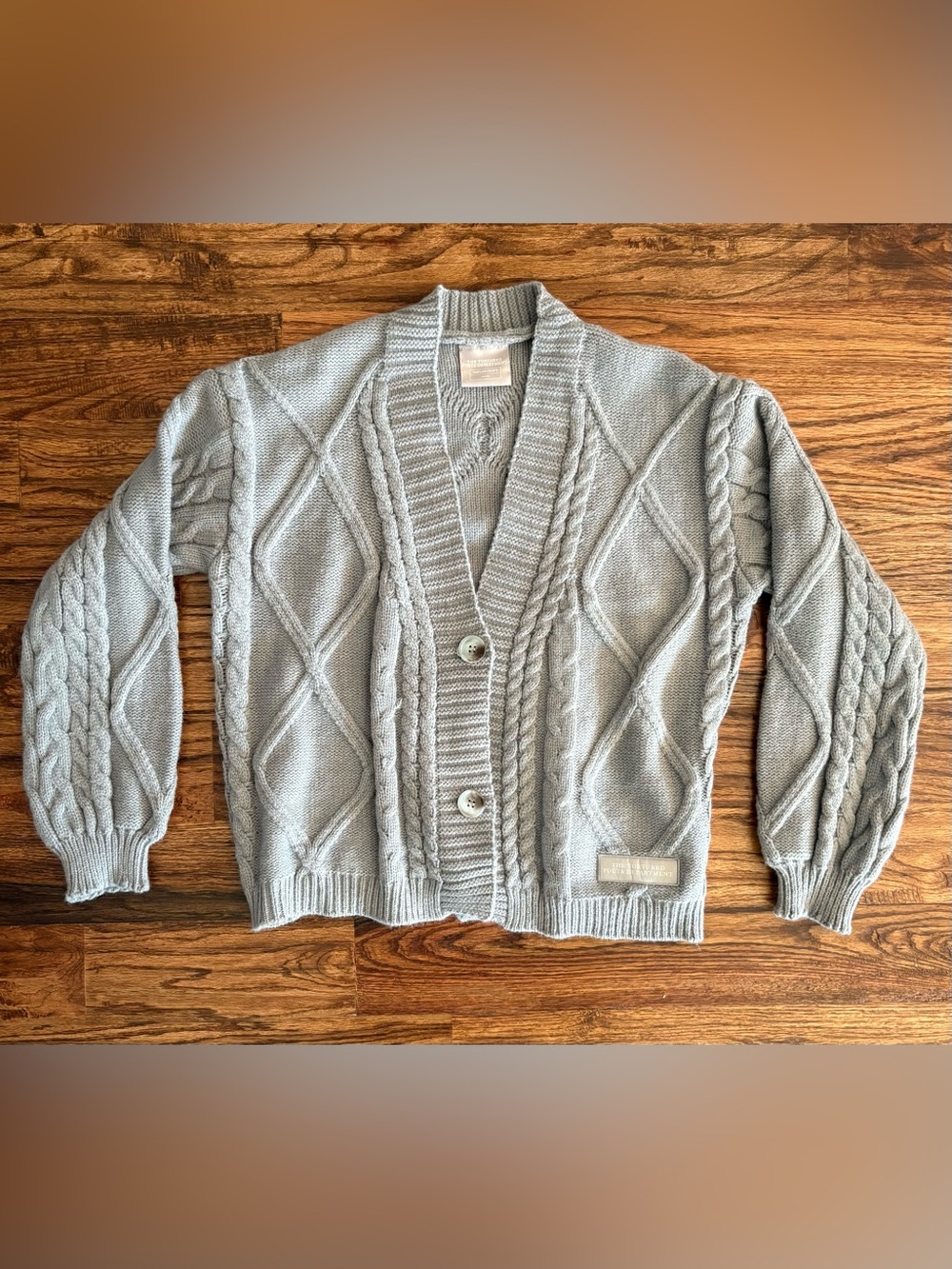 Taylor Swift The Tortured Poets Department gray cardigan, official, XS/S